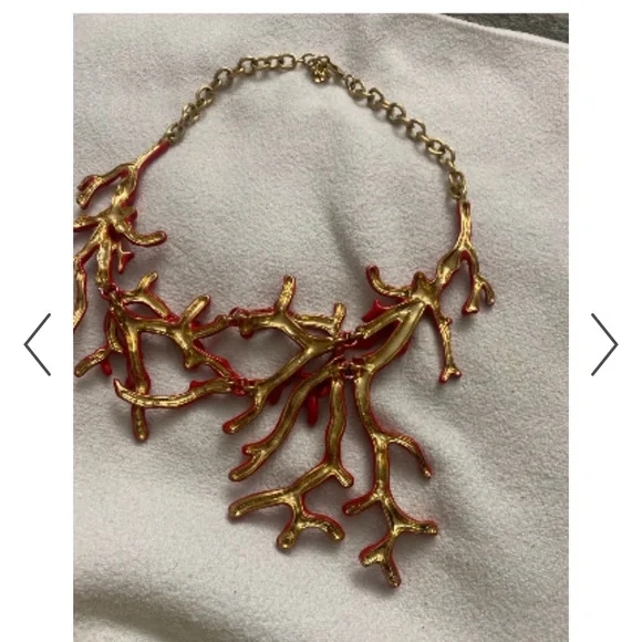 BEST SELLER!! Red Coral Branch Statement Necklace - Picture 6 of 8